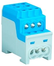 BLOC DE R&Eacute;PARTITION "Ph" GRIS 100A 1000VdC AC/DC ( 2x 25� + 6 x 10�) - 41564