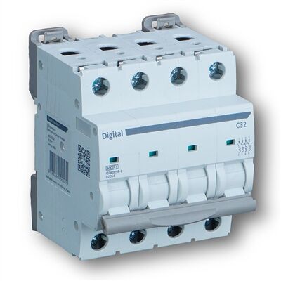 DISJONCTEUR TETRAPOLAIRE 4 x 10A 6KA COURBE C 4 MODULES - 02046