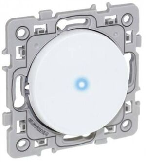 INTERRUPTEUR VA ET VIENT 10 AX VOYANT LUMINEUX OU TEMOIN BLANC SQUARE - 60203