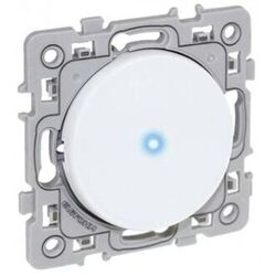 INTERRUPTEUR VA ET VIENT 10 AX VOYANT LUMINEUX OU TEMOIN BLANC SQUARE - 60203