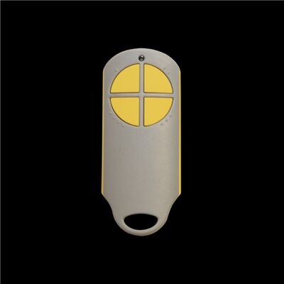 TELECOMMANDE JAUNE 868MHz 4 CANAUX BI-TECHNOLOGIE + BADGE MIFARE - EHF868/4J