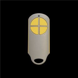 TELECOMMANDE JAUNE 868MHz 4 CANAUX BI-TECHNOLOGIE + BADGE MIFARE - EHF868/4J