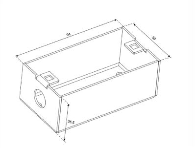 BOITIER ENCASTREMENT 94x49x35mm POUR BP/508IRL-ETR- BOIT/ETR
