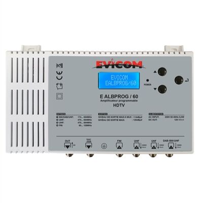 AMPLIFICATEUR PROGRAMMABLE 60 DB - 32 CANAUX PROGRAMMABLES - EALBPROG/60