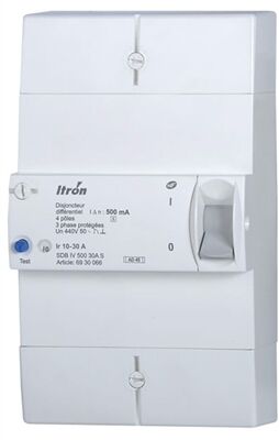 DISJONCTEUR DIFF&Eacute;RENTIEL ABONN&Eacute; 4 x 10/30A 500 mA SELECTIF - 03642