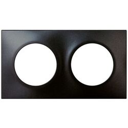 PLAQUE DE FINITION 2 POSTES ENTRAXE 71mm VULCAIN SQUARE (Anthracite) - 60397