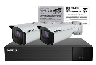 KIT VID&Eacute;O 1 ENREGISTREUR 4 CX 6MP POE + 1 HDD + 2 CAM 4MP - IPBKIT4N04PBFR