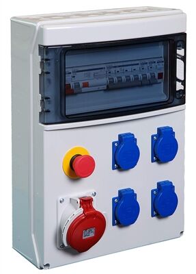 COFFRET DE DISTRIBUTION 4PC Nf/1PC 3P+N+T 16A + AU - 31322