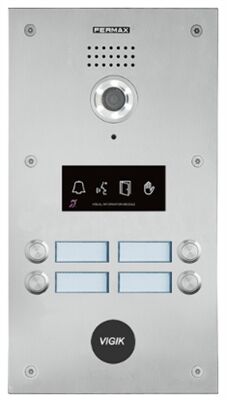 PLATINE MARINE VID&Eacute;O DIAL 4 BP 2 RANGEES INOX DUOX PLUS PMR - 5820