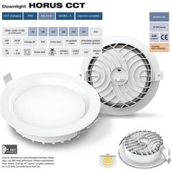 DOWNLIGHT LED HORUS 25W CCT 3/4/5700K 2500LM IP54 IK06 UGR <19 - DL25HOR01CCT8