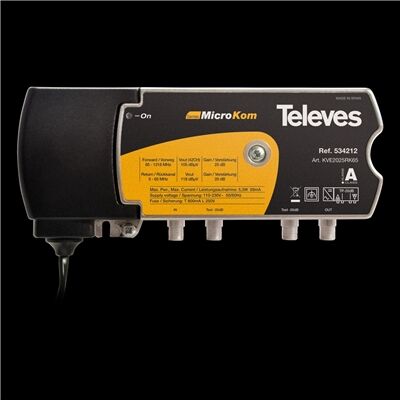 AMPLIFICATEUR MICROKOM "F" V.RET/MATV/G20/55dB - 534212