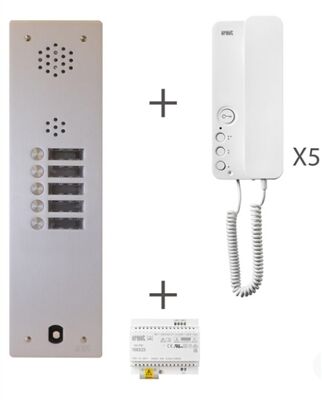 KIT COLLECTIF AUDIO 2VOICE 1 RANGEE 5BP PROG + 5 COMBINES MIRO 1183/4 - KA83/105