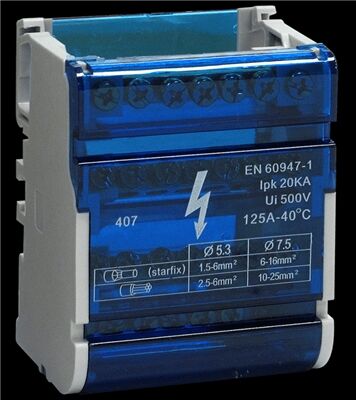R&Eacute;PARTITEUR MODULAIRE 2 x 14 D&Eacute;PARTS 125A 5,5 MODULES - 41516