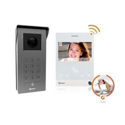 KIT VILLA VIDEO SOUL ACCESS +CLAVIER COD&Eacute; 1 BP MONITEUR 4.3" WIFI -GS5113/ART4WH