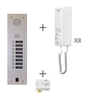 KIT COLLECTIF AUDIO 2VOICE 1 RANGEE 8BP PROG + 8 COMBINES MIRO 1183/4 - KA83/108