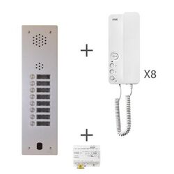 KIT COLLECTIF AUDIO 2VOICE 1 RANGEE 8BP PROG + 8 COMBINES MIRO 1183/4 - KA83/108