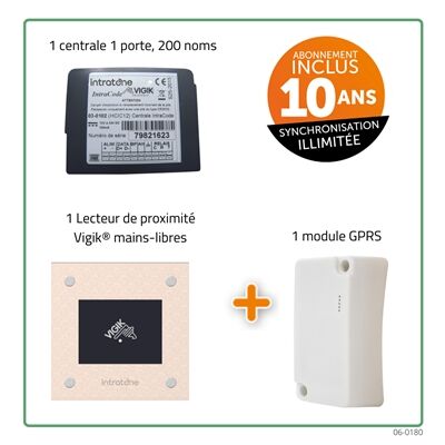 INTRABOX DATA ECO LECTEUR VIGIK+ ML 200 NOMS PR&Eacute;PAYE 10 ANS - 06-0180-PLUS