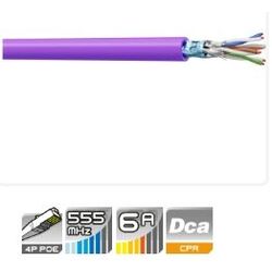 CABLE INFORMATIQUE CAT6A F/FTP 4P LSZH Dca(555MHz) VIOLET T 500M - F5554SHB