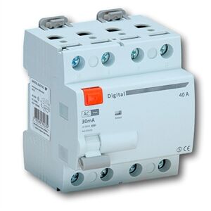 INTERRUPTEUR DIFF&Eacute;RENTIEL 4 x 40A / 300 mA TYPE AC 4 MODULES - 03462