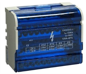 R&Eacute;PARTITEUR MODULAIRE 4 x 6 D&Eacute;PARTS 125A et 500v 3,5 MODULES - 41522