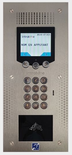 PLATINE VID&Eacute;O VENDONE CLAVIER + LECTEUR VIGIK�+ ML INOX ENC - 02-0301-PLUS